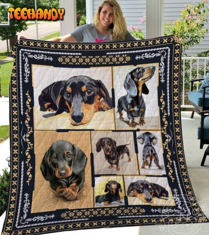 Cute Dachshund Collection 3D Quilt Blanket