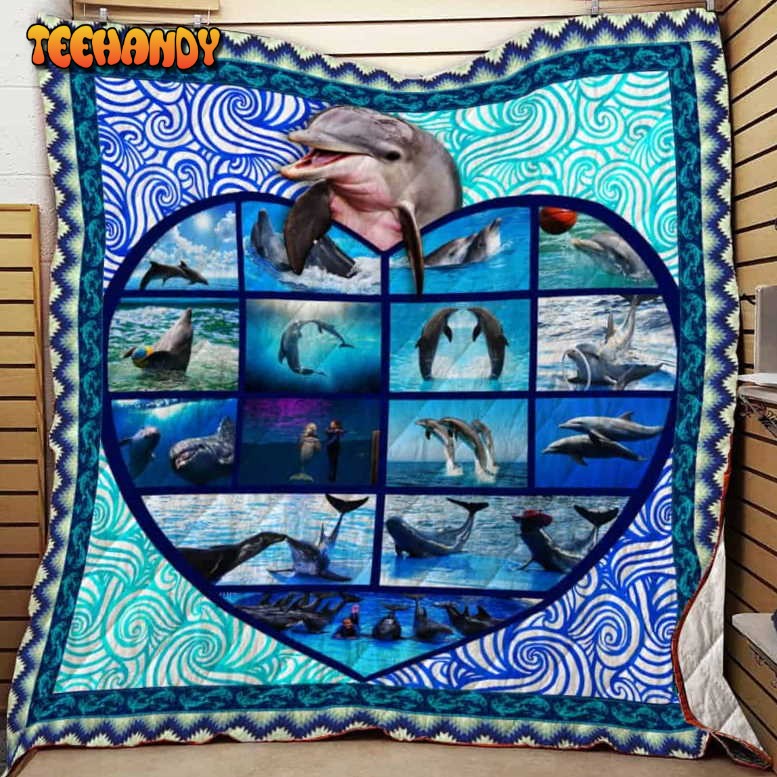 Cute Dolphin 3D Customized Quilt Blanket