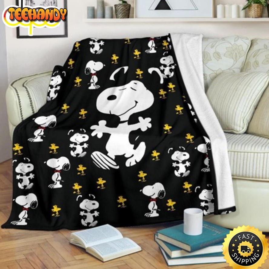 Cute Pattern Snoopy 3D Full Printing The Peanuts Movie Snoopy Dog Blanket