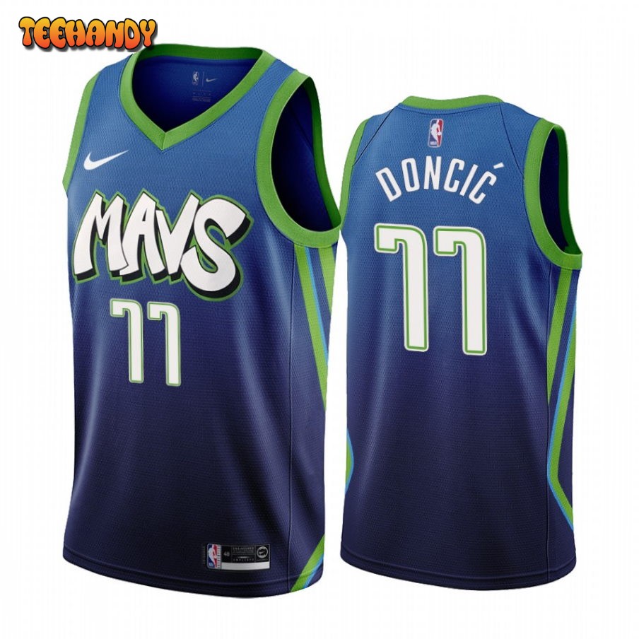 Dallas Mavericks Luka Doncic 2020 Blue City Jersey