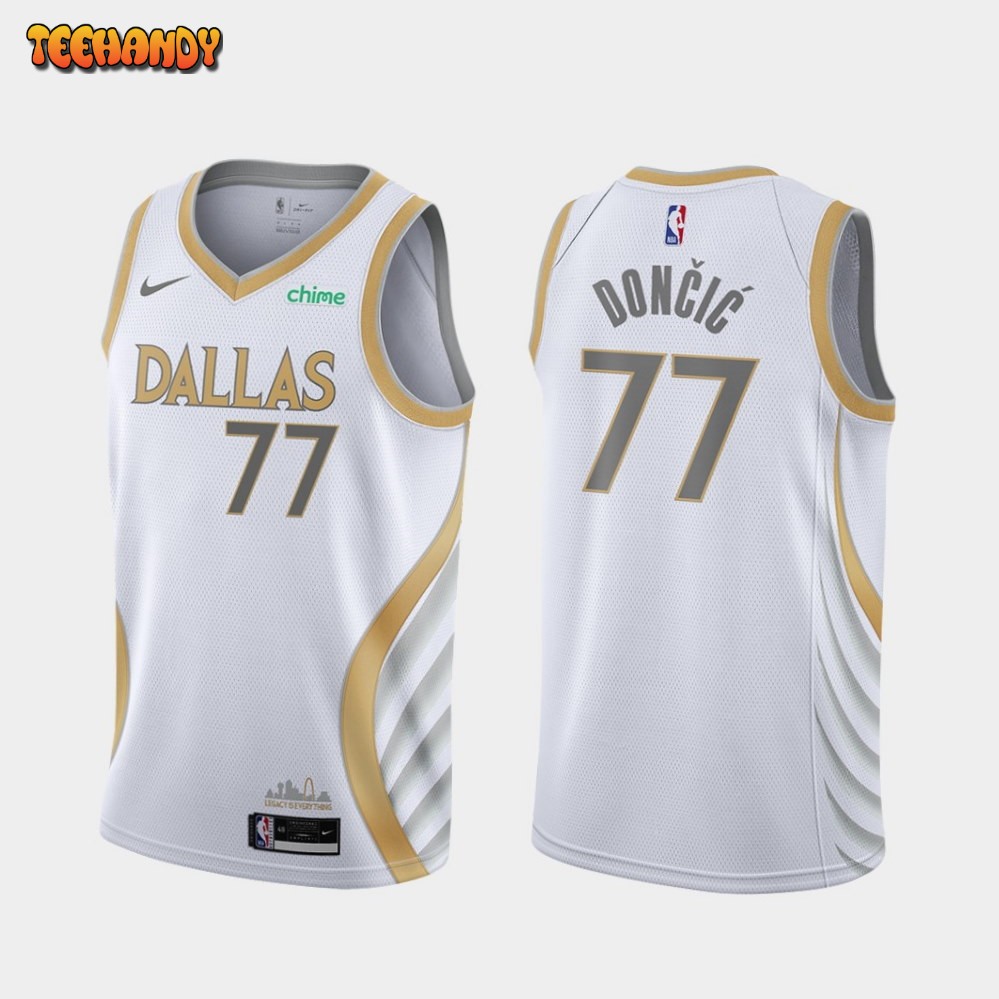 Dallas Mavericks Luka Doncic 2021 City White Jersey