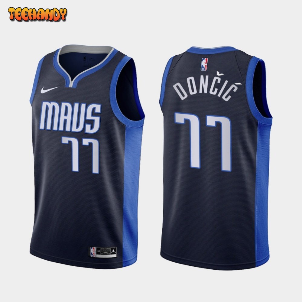 Dallas Mavericks Luka Doncic 2021 Earned Navy Jersey