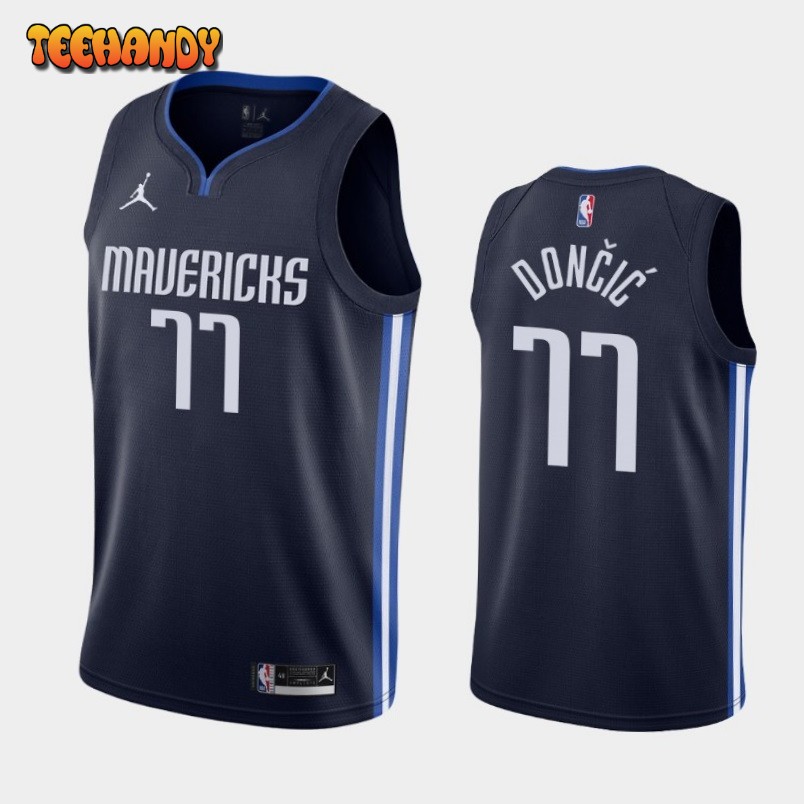 Dallas Mavericks Luka Doncic 2021 Navy Statement Jersey