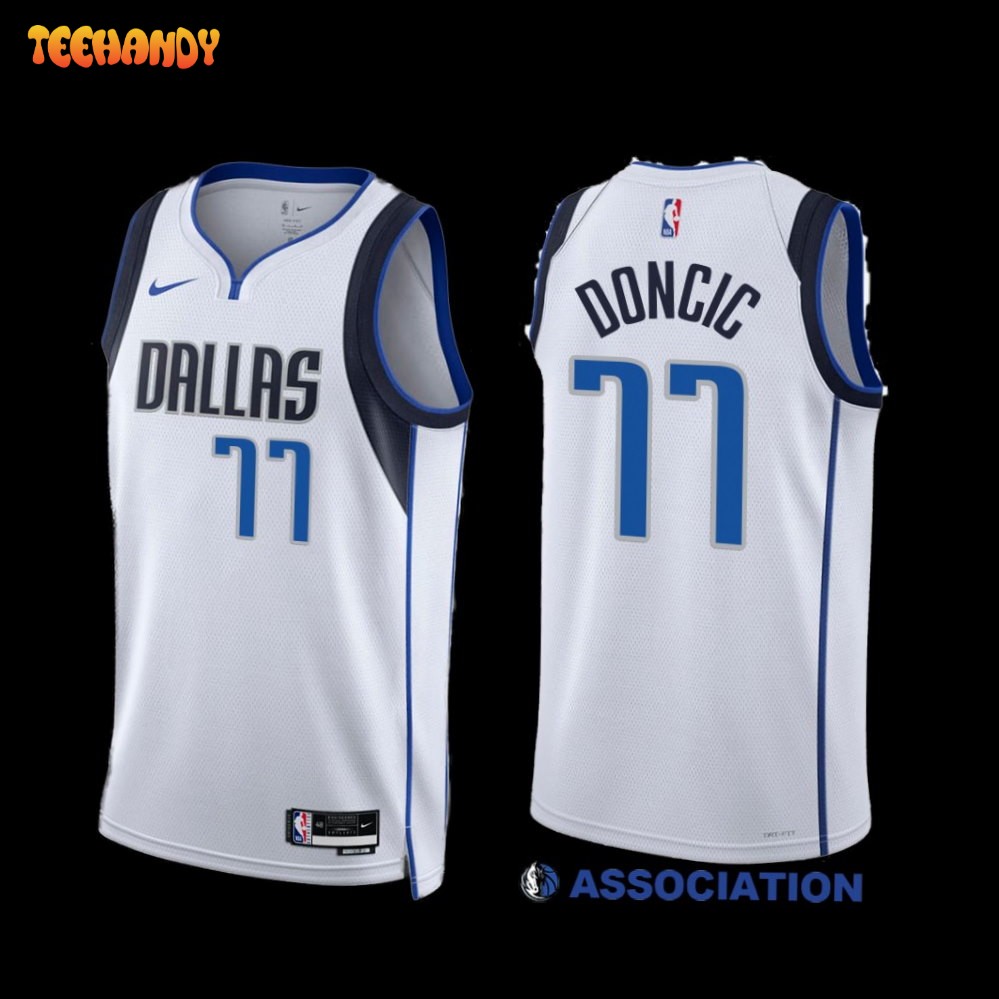 Dallas Mavericks Luka Doncic 2022-23 White Association Edition Jersey