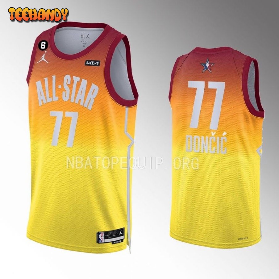 Dallas Mavericks Luka Doncic 2023 NBA All-Star Orange Jersey