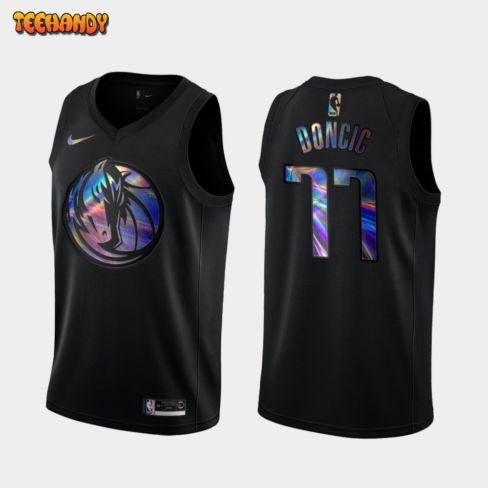 Dallas Mavericks Luka Doncic Black Iridescent Holographic