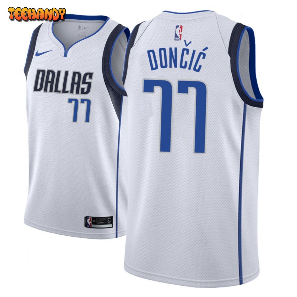 Dallas Mavericks Luka Doncic White Association Jersey