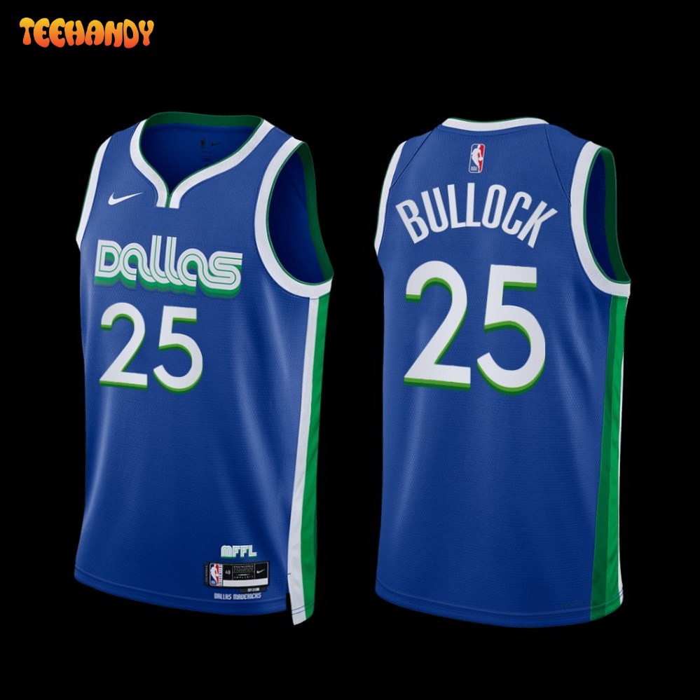 Dallas Mavericks Reggie Bullock 2022-23 City Edition Jersey Blue