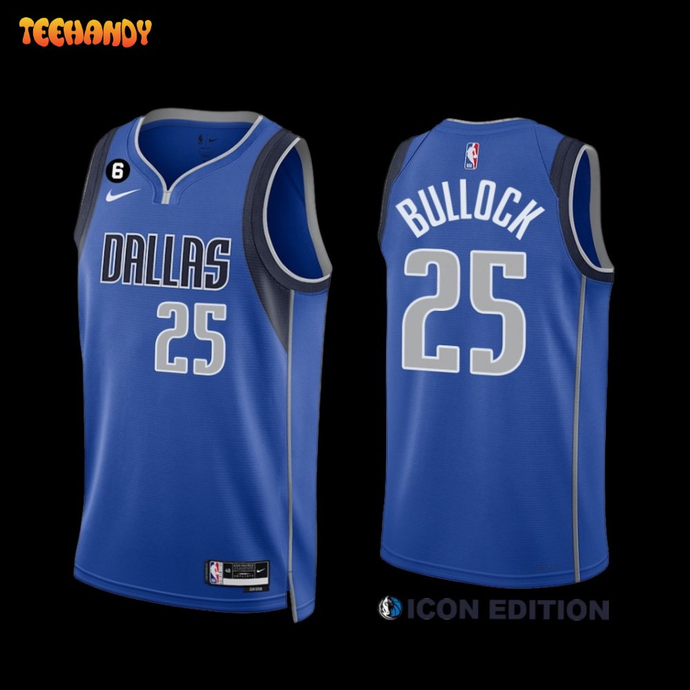 Dallas Mavericks Reggie Bullock 2022-23 Icon Edition Jersey Royal