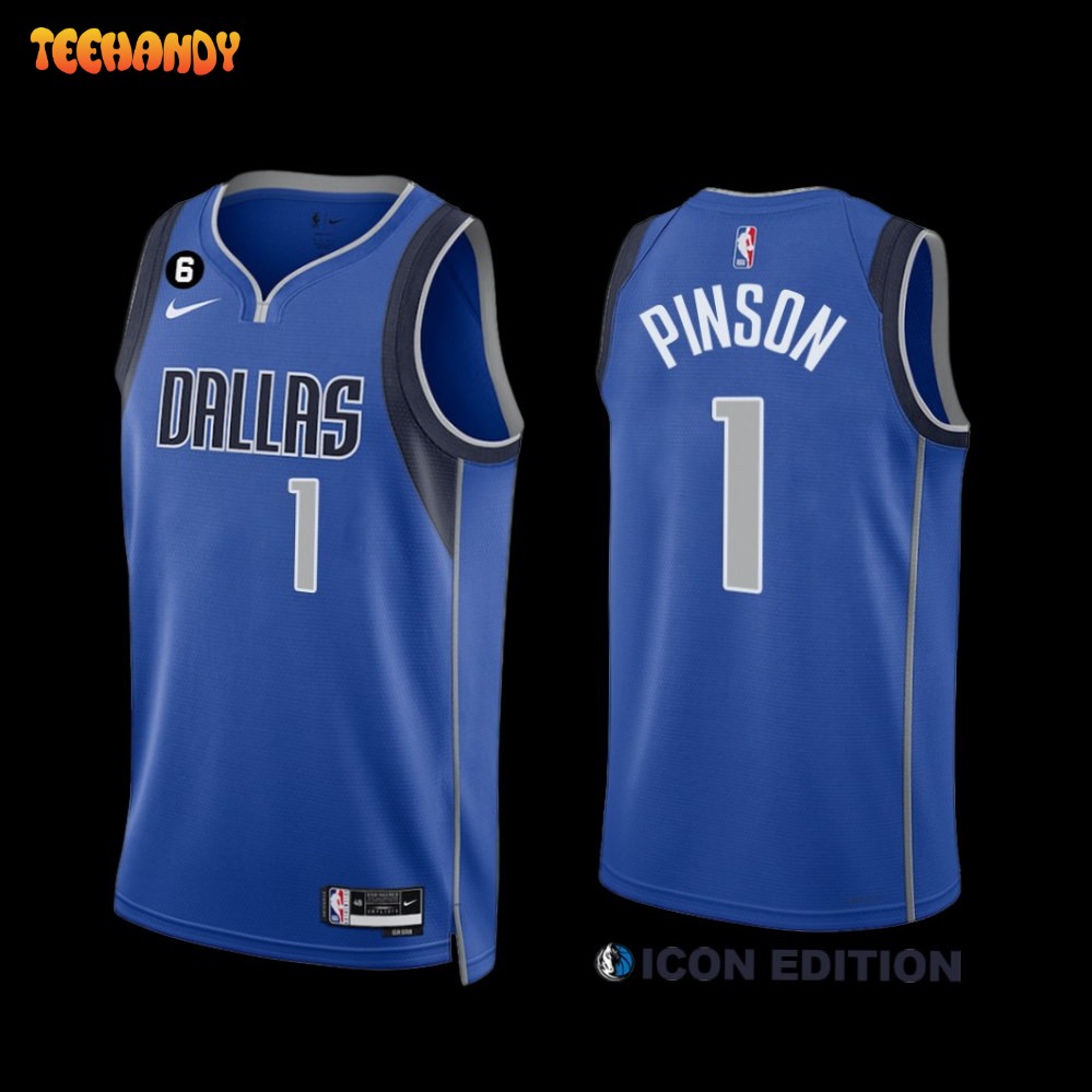 Dallas Mavericks Theo Pinson 2022-23 Icon Edition Jersey Royal