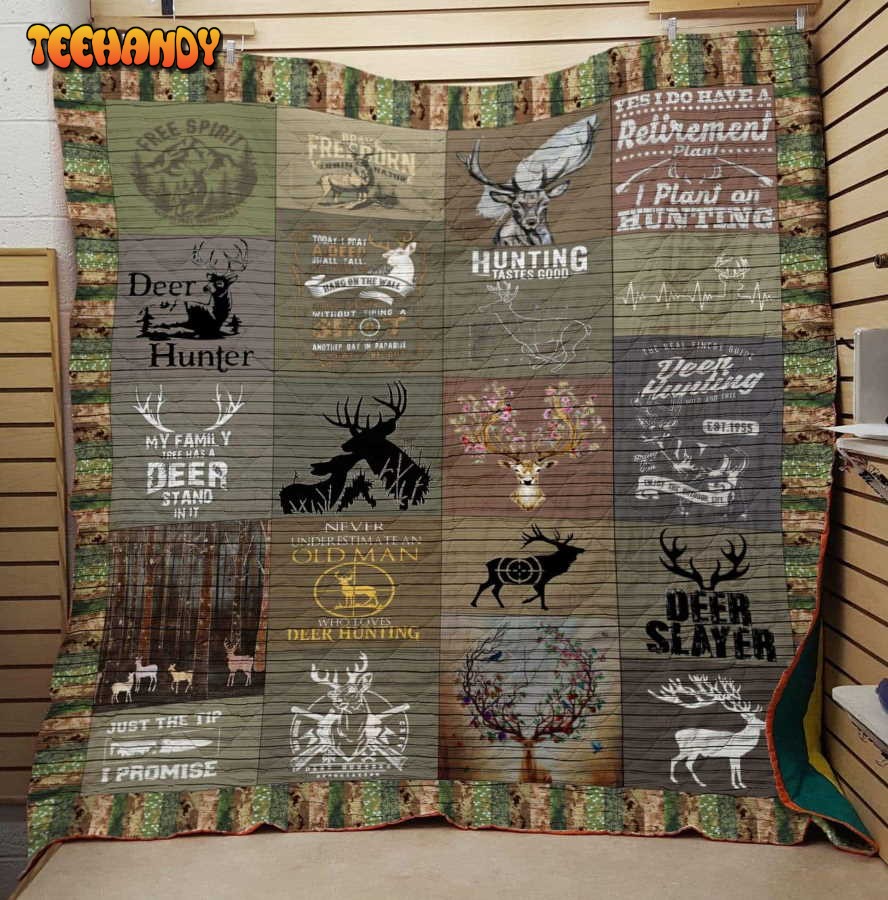 Deer 3D Customized Quilt Blanket