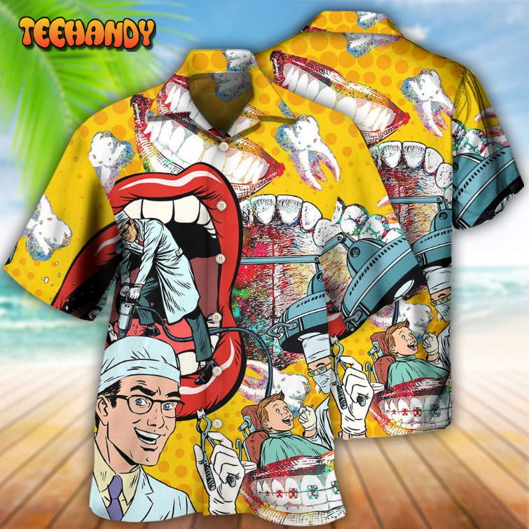 Dentist Funny Teeth Hawaiian Shirt