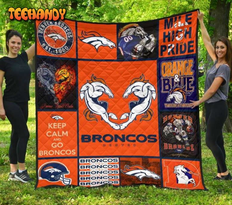 Denver Broncos Premium 3D Customized Quilt Blanket