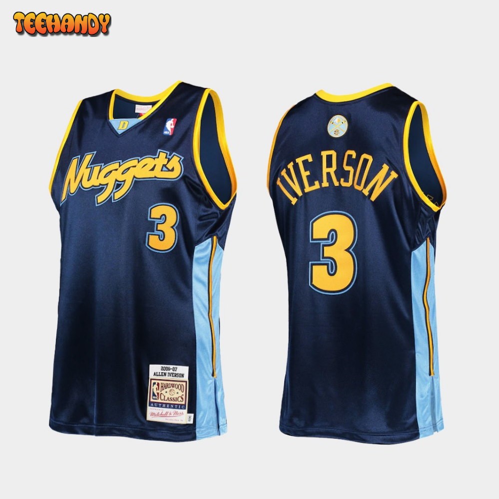 Denver Nuggets Allen Iverson Navy 2006-07 Throwback Jersey