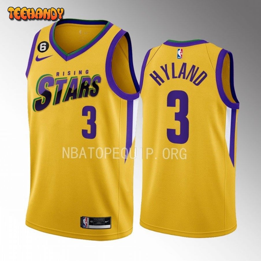 Denver Nuggets Bones Hyland 2023 NBA Rising Stars Yellow Jersey