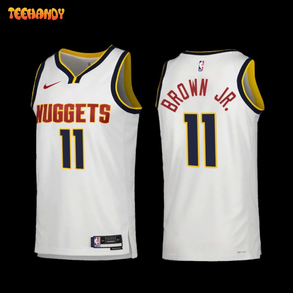 Denver Nuggets Bruce Brown Jr. 2022-23 White Association Edition Jersey