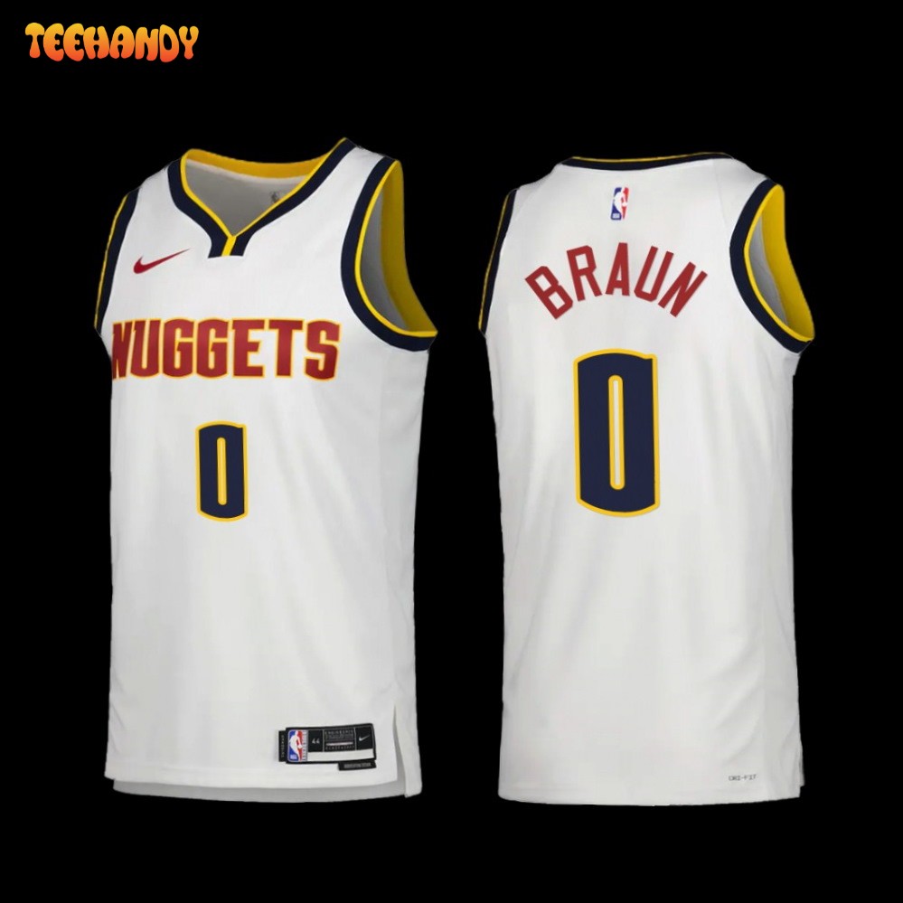 Denver Nuggets Christian Braun 2022-23 White Association Edition Jersey