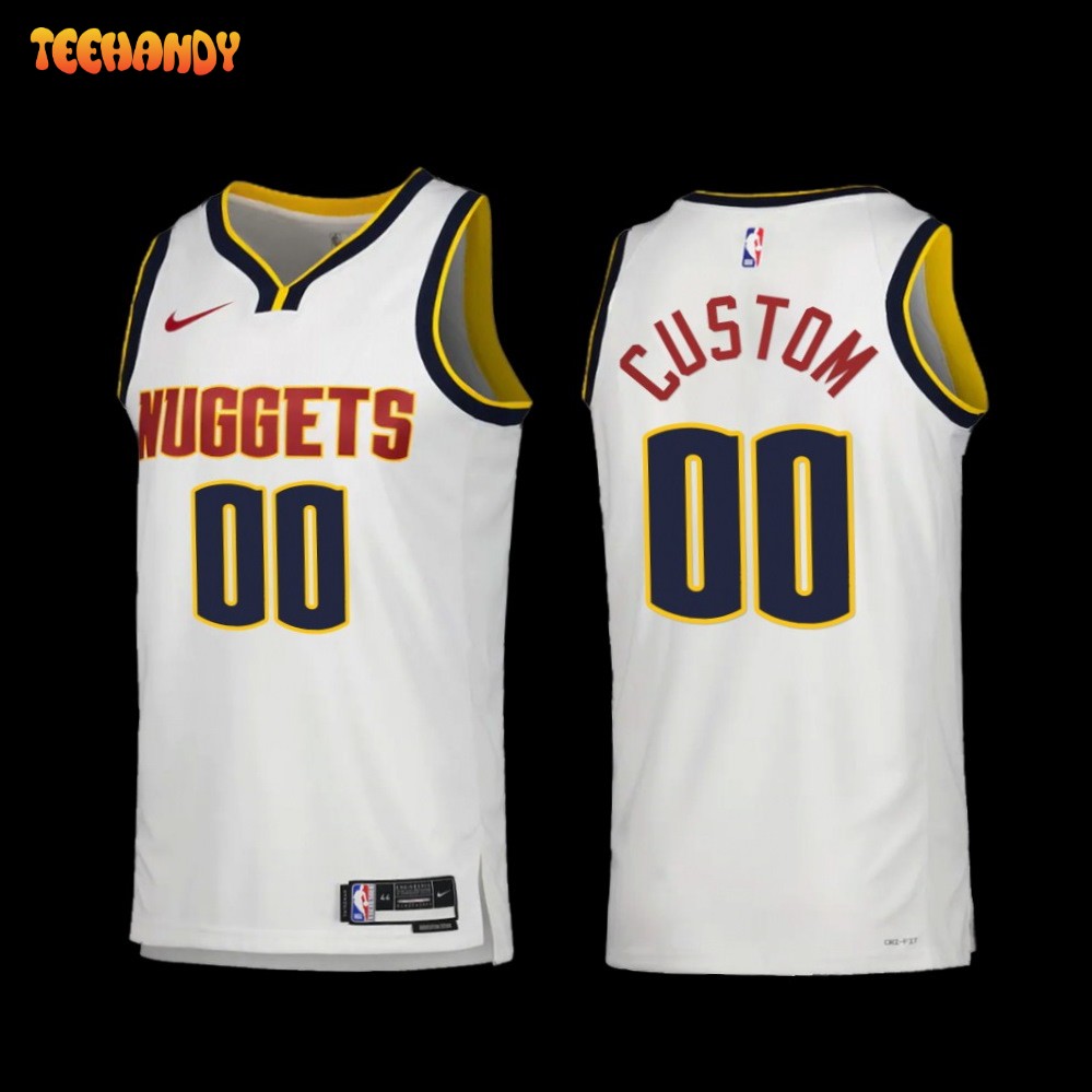 Denver Nuggets Custom 2022-23 White Association Edition Jersey