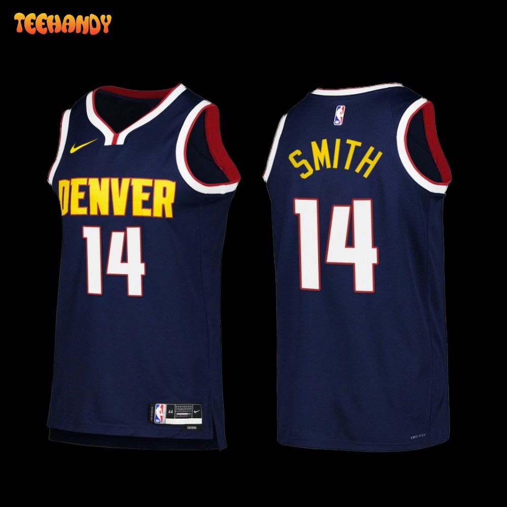 Denver Nuggets Ish Smith 2022-23 Icon Edition Jersey Navy