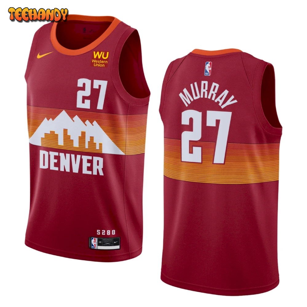 Denver Nuggets Jamal Murray 2021 City Orange Jersey