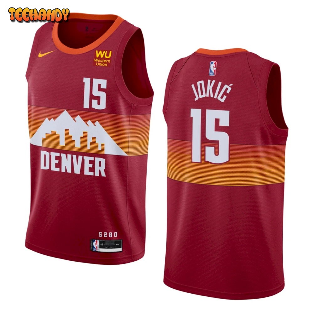 Denver Nuggets Nikola Jokic 2021 City Orange Jersey