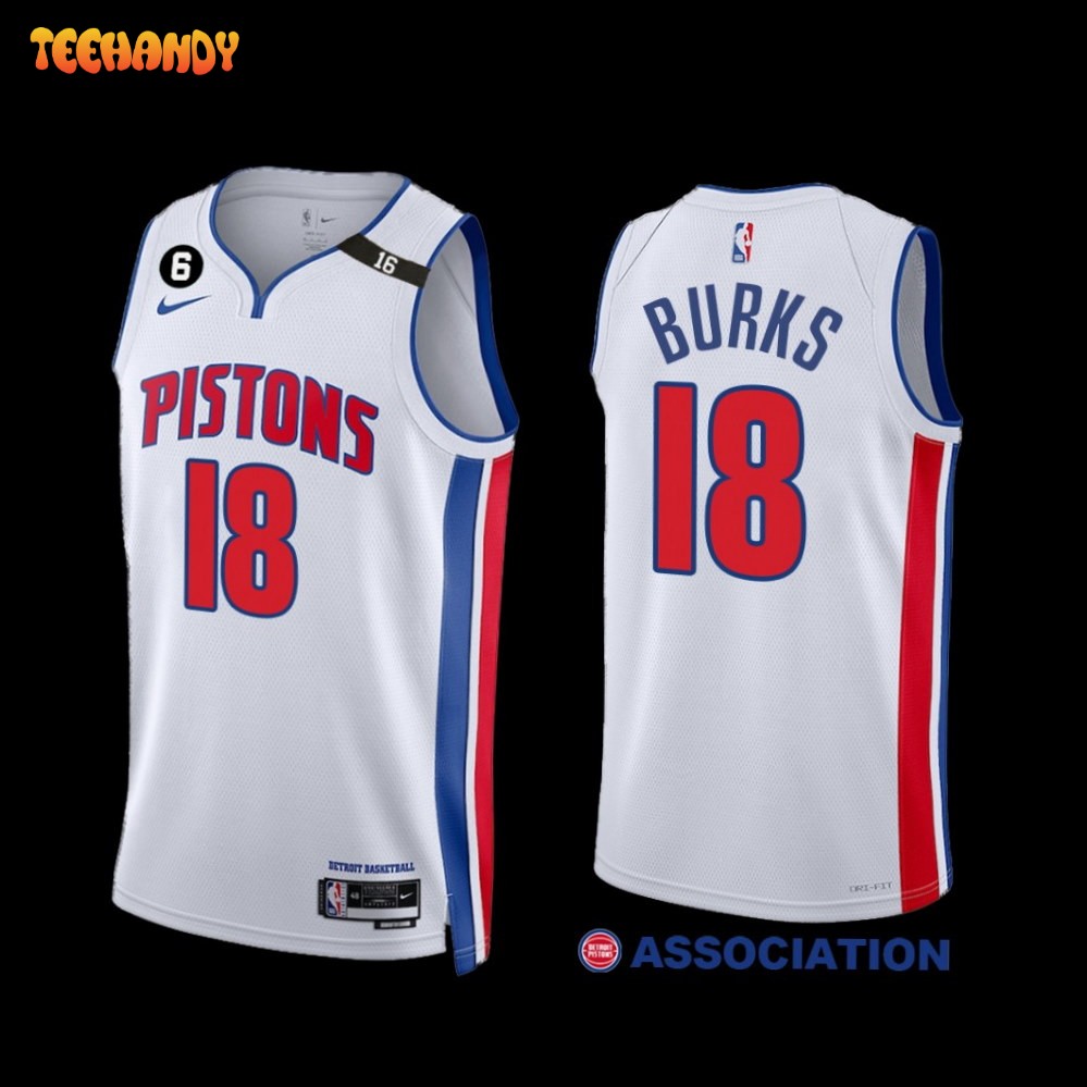 Detroit Pistons Alec Burks 2022-23 Association Edition Jersey White