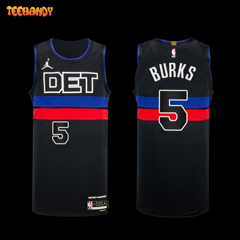 Detroit Pistons Alec Burks Statement Edition Black Jersey