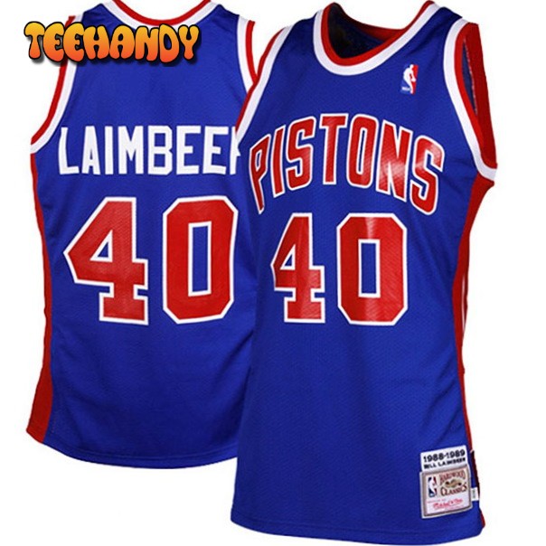 Detroit Pistons Bill Laimbeer Blue Throwback Jersey