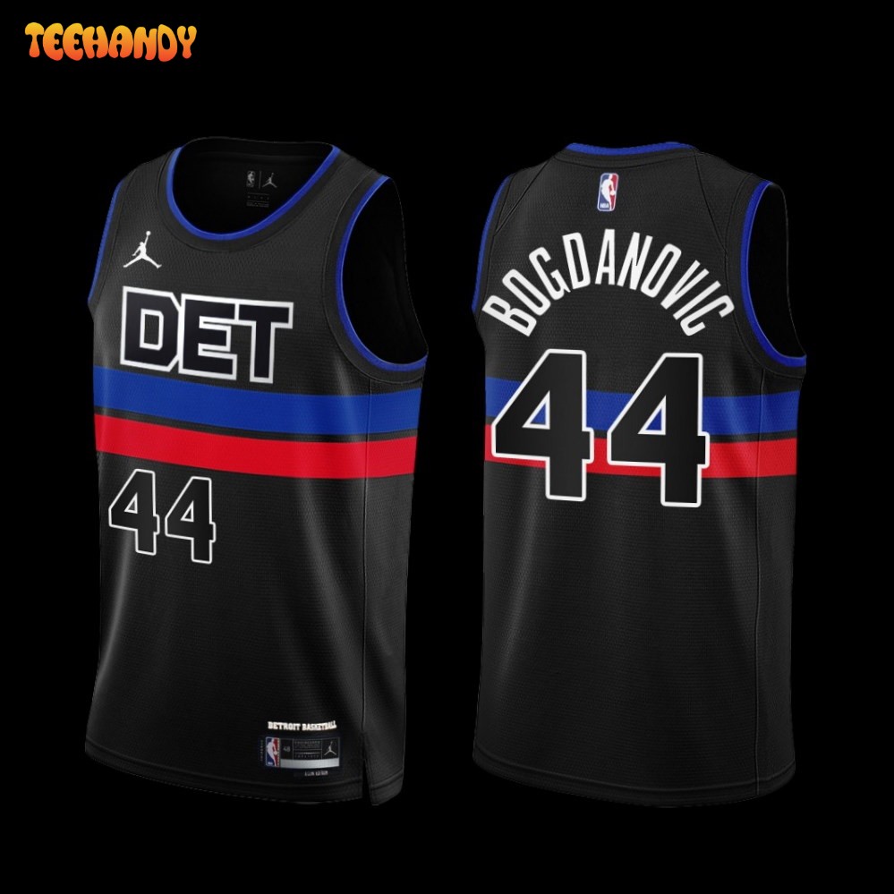 Detroit Pistons Bojan Bogdanovic 2022-23 Statement Edition Black Jersey