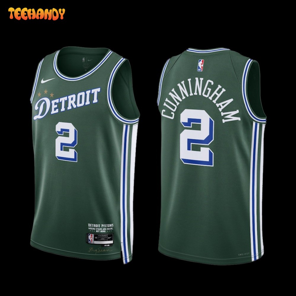 Detroit Pistons Cade Cunningham 2022-23 City Edition Jersey Green