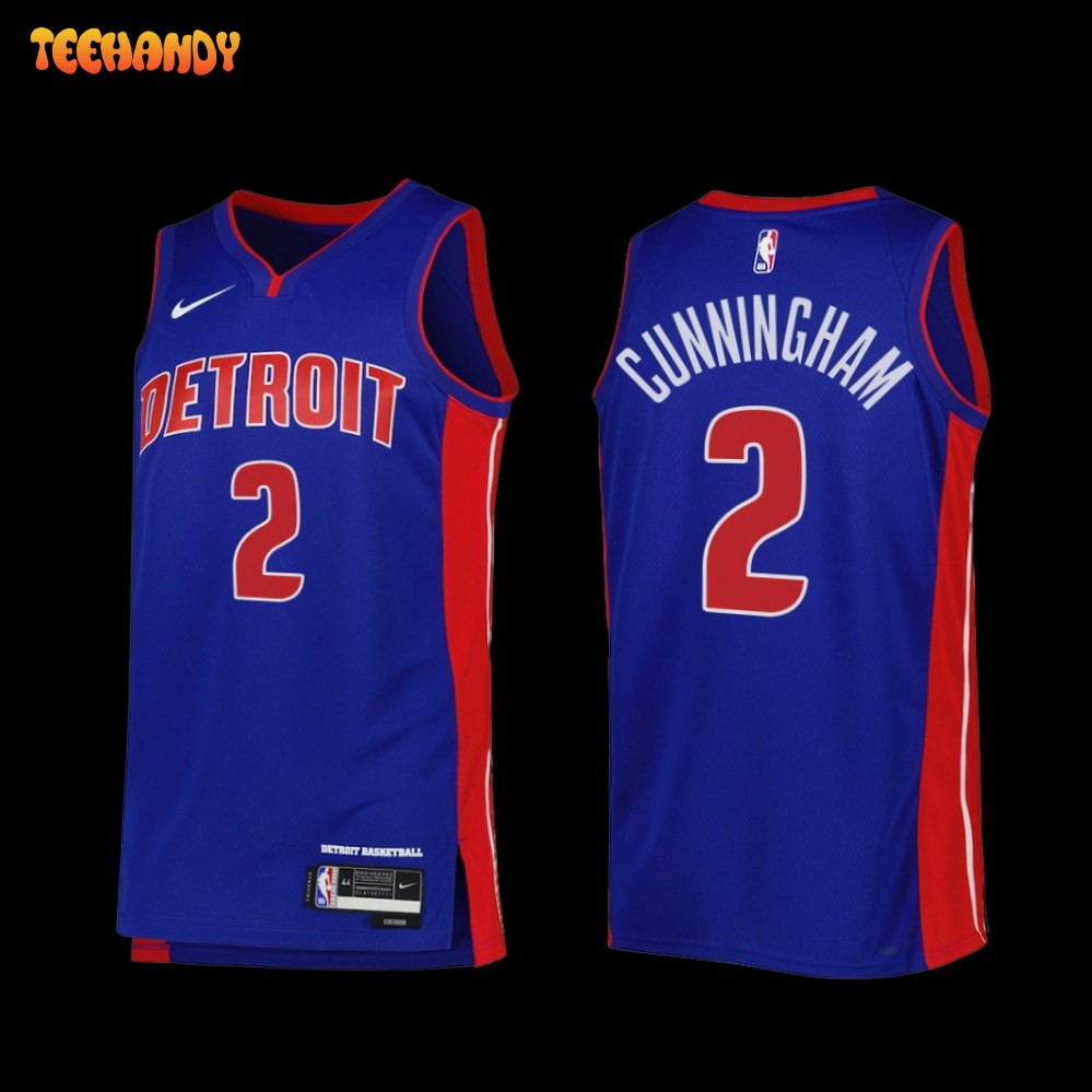 Detroit Pistons Cade Cunningham 2022-23 Icon Edition Jersey Blue