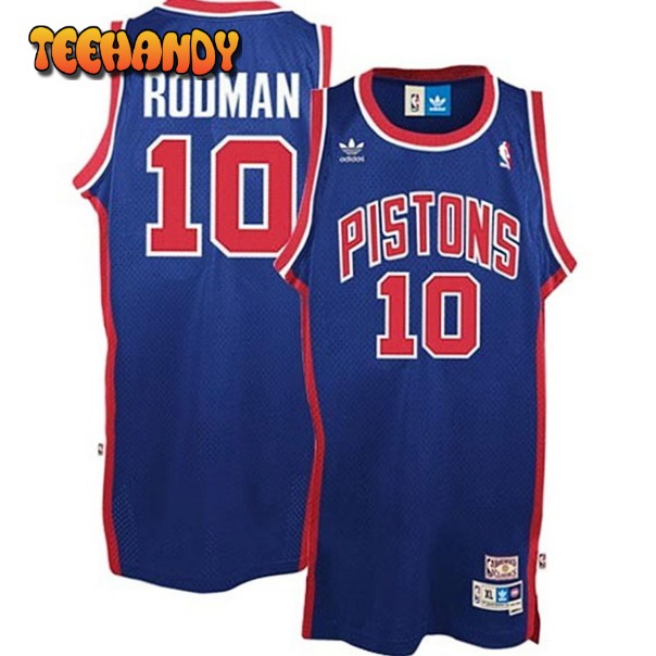 Detroit Pistons Dennis Rodman Blue Throwback Jersey