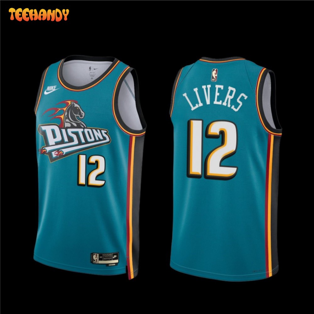 Detroit Pistons Isaiah Livers 2022-23 Classic Edition Jersey Teal