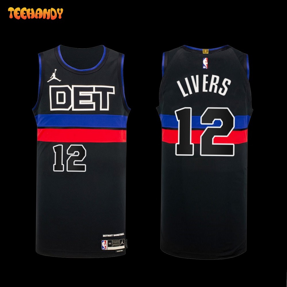 Detroit Pistons Isaiah Livers Statement Edition Black Jersey