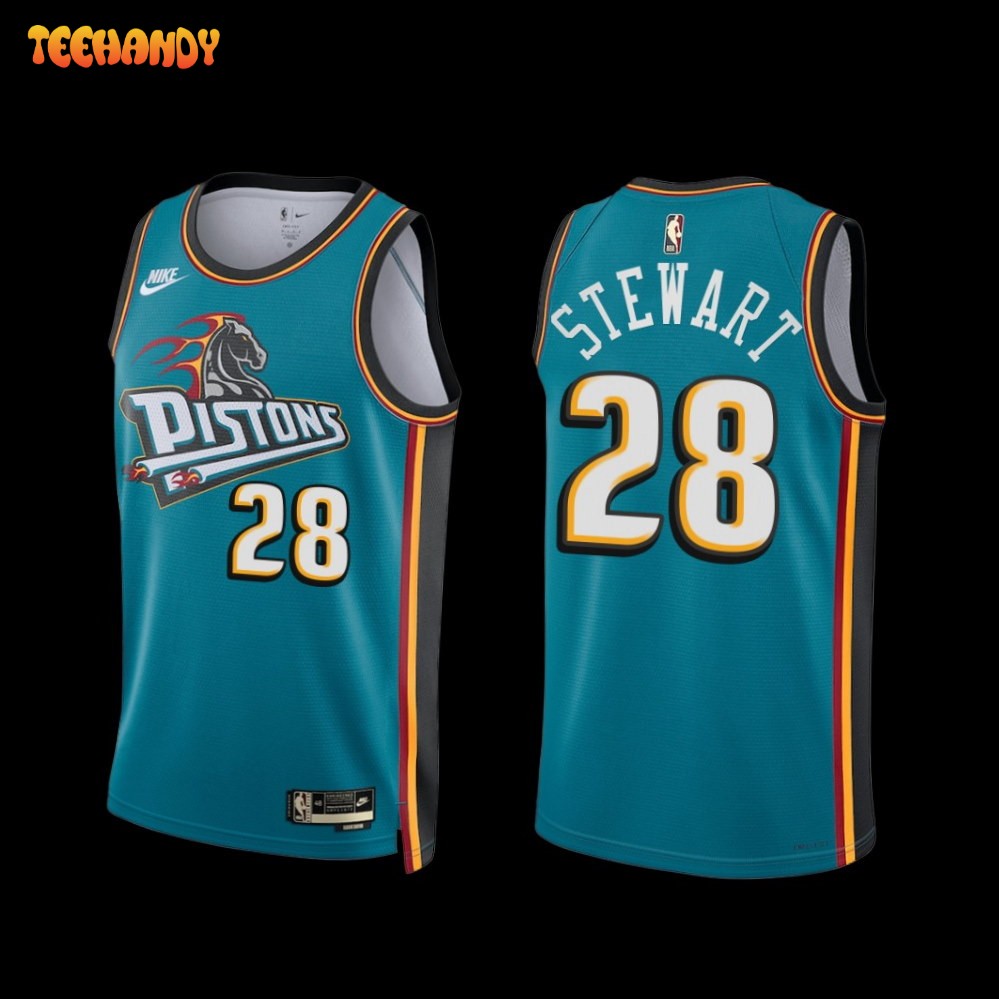 Detroit Pistons Isaiah Stewart 2022-23 Classic Edition Jersey Teal