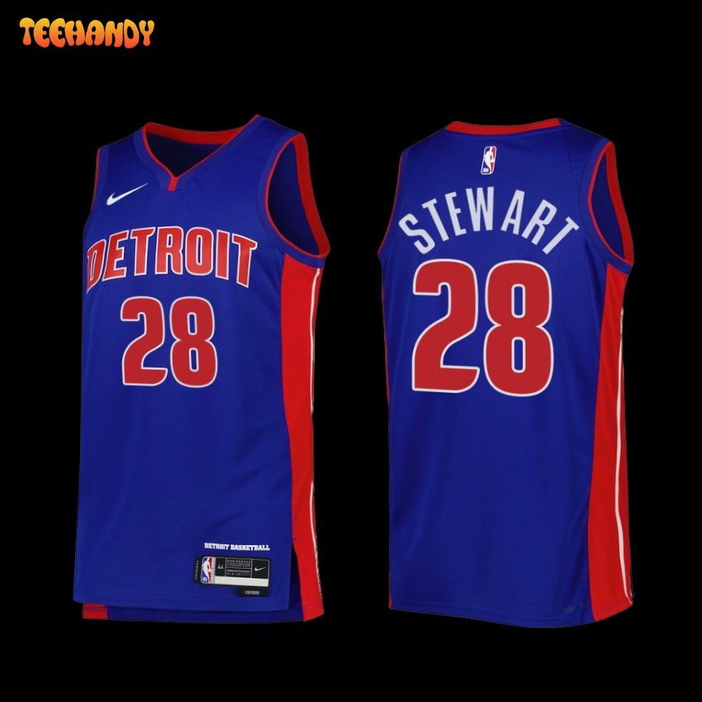 Detroit Pistons Isaiah Stewart 2022-23 Icon Edition Jersey Blue