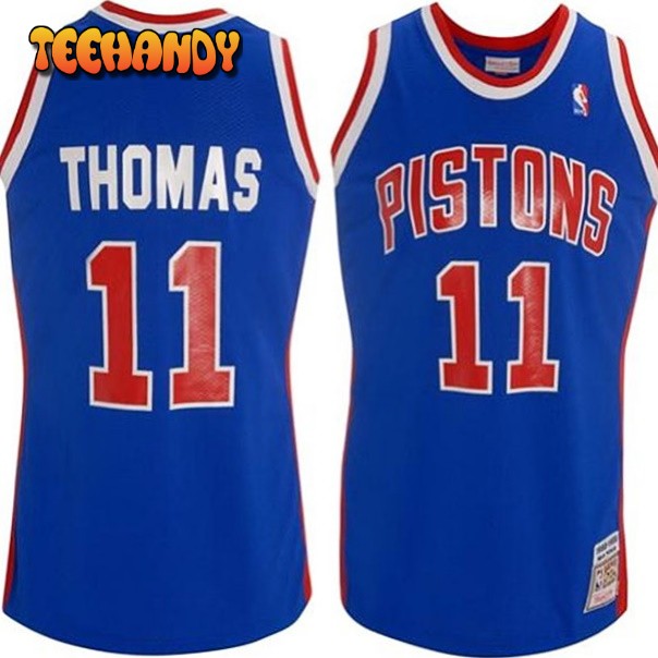 Detroit Pistons Isiah Thomas Blue Throwback Jersey