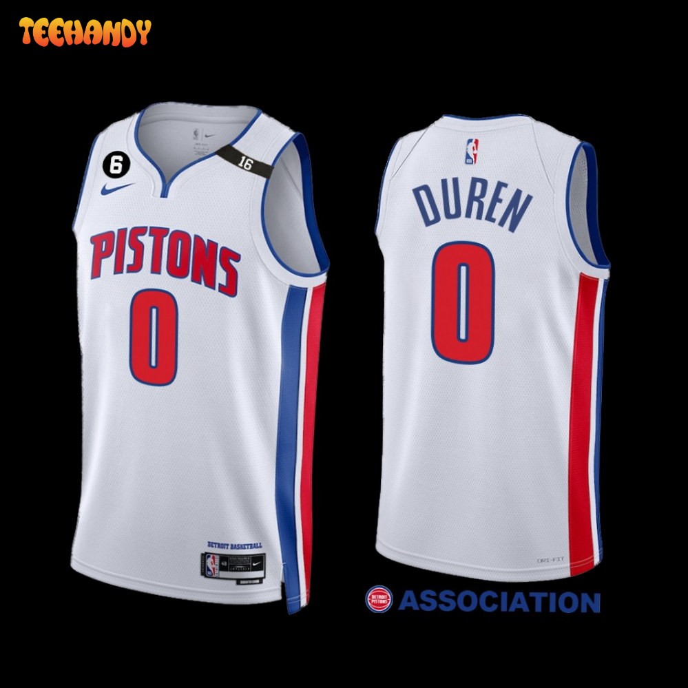 Detroit Pistons Jalen Duren 2022-23 Association Edition Jersey White