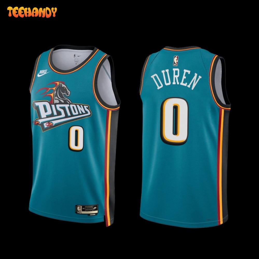 Detroit Pistons Jalen Duren 2022-23 Classic Edition Jersey Teal