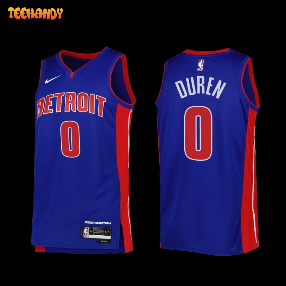 Detroit Pistons Jalen Duren 2022-23 Icon Edition Jersey Blue