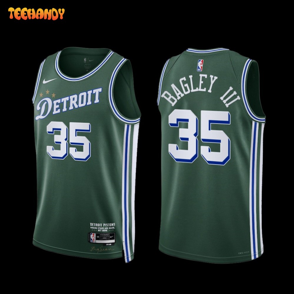 Detroit Pistons Marvin Bagley III 2022-23 City Edition Jersey Green