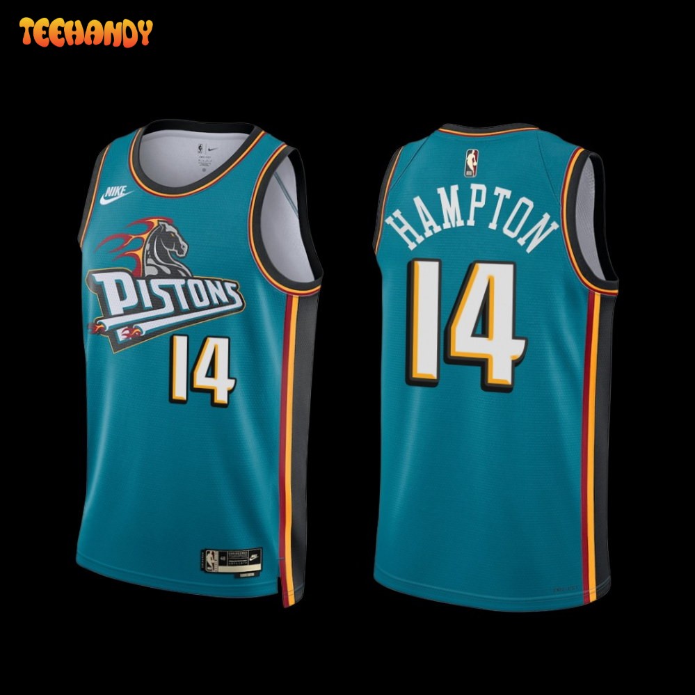 Detroit Pistons RJ Hampton 2022-23 Classic Edition Jersey Teal