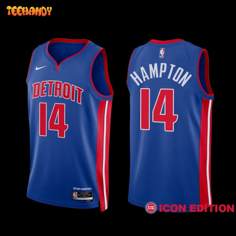 Detroit Pistons RJ Hampton 2022-23 Icon Edition Jersey Blue