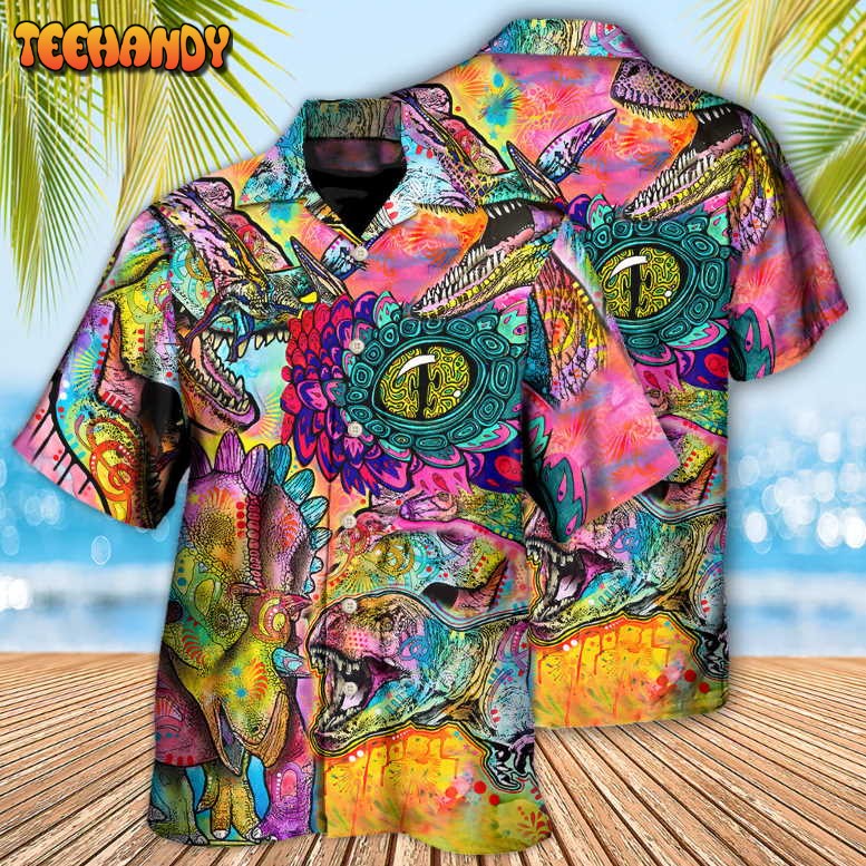 Dinosaur Psychedelic Peers Into Your Soul Hawaiian Shirt