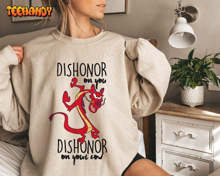 Disney Mulan Mushu Dishonor On Your Cow Disneyland Graphic Shirt