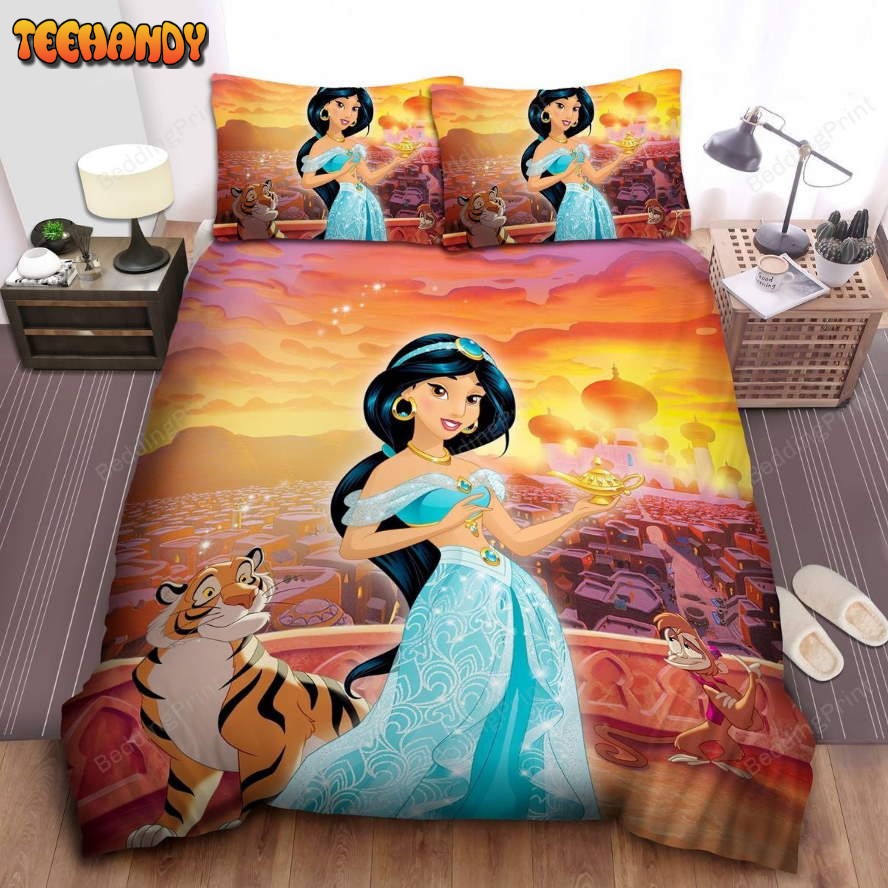 Disney Princess Jasmine With Rajah Abu And The Magic Lamp Bedding Sets