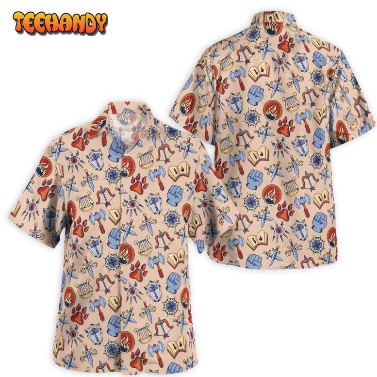 DnD Class Medieval icon Hawaiian Shirt