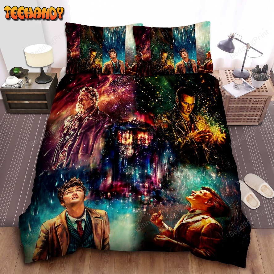 Doctor Who The Tardis &amp 4 Doctors In Magical Digital Art Bedding Sets
