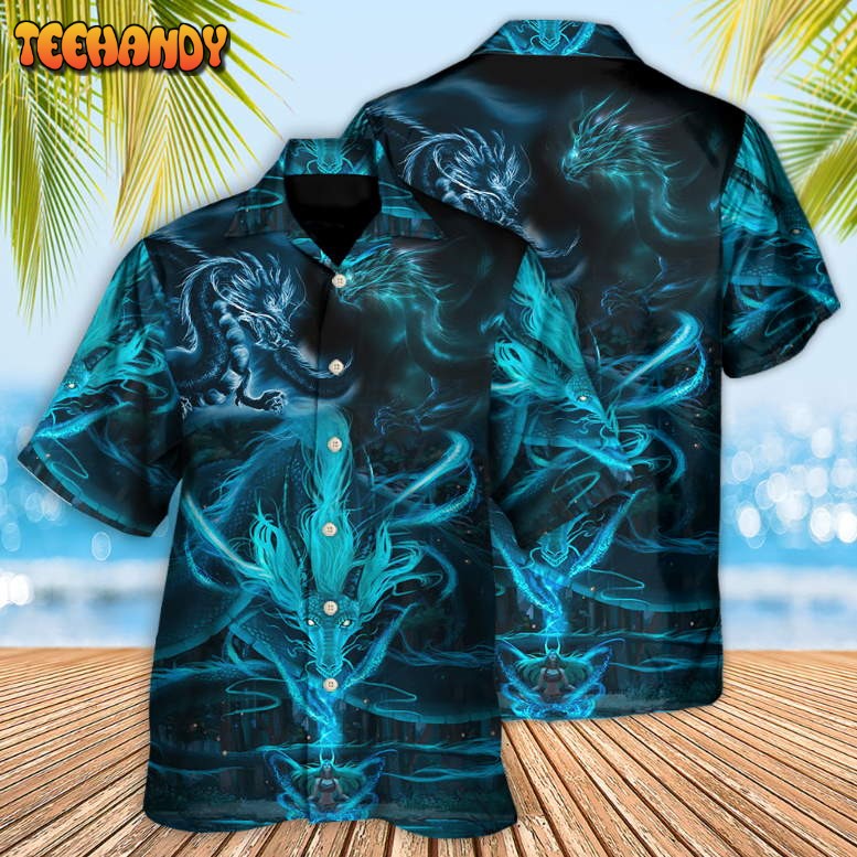 Dragon Blue Lighting And The Witch Hawaiian Shirt