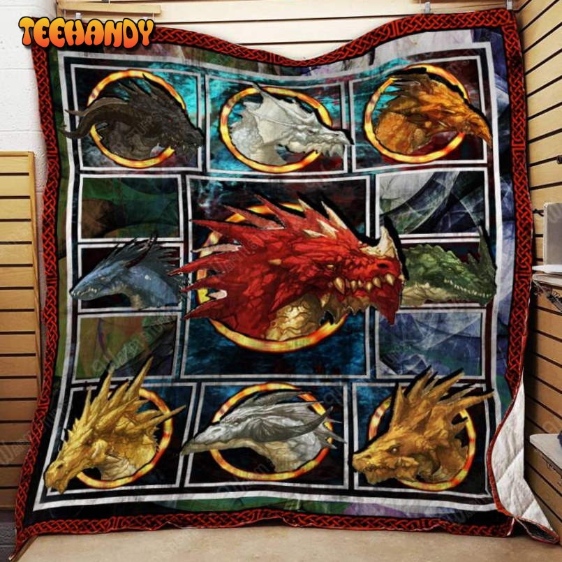 Dragon Head 3D Customized Quilt Blanket